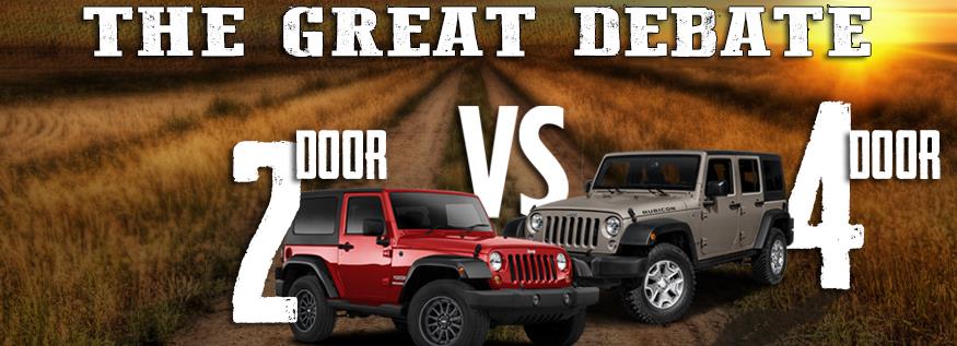 Wrangler 2 Door vs 4 Door: The Great Debate - Offroad Elements, Inc.